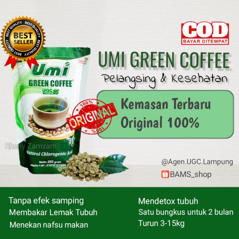 Jual Terlaris Umi Green Coffee Pelangsing Original Kemasan Terbaru