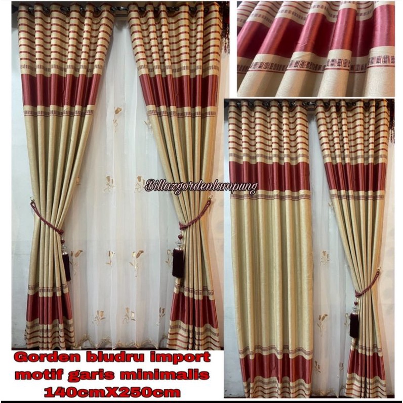 Jual Gorden Hordeng Bludru Pintu Dan Jendela Plus Poni Shopee Indonesia