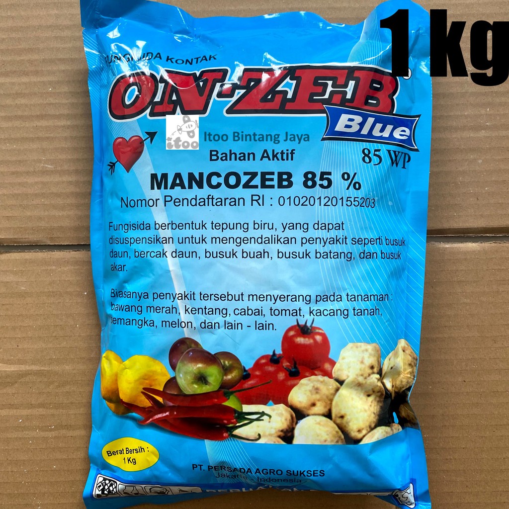 Jual Fungisida Protektif Kontak Onzeb Blue Mankozeb Wp Kg Shopee