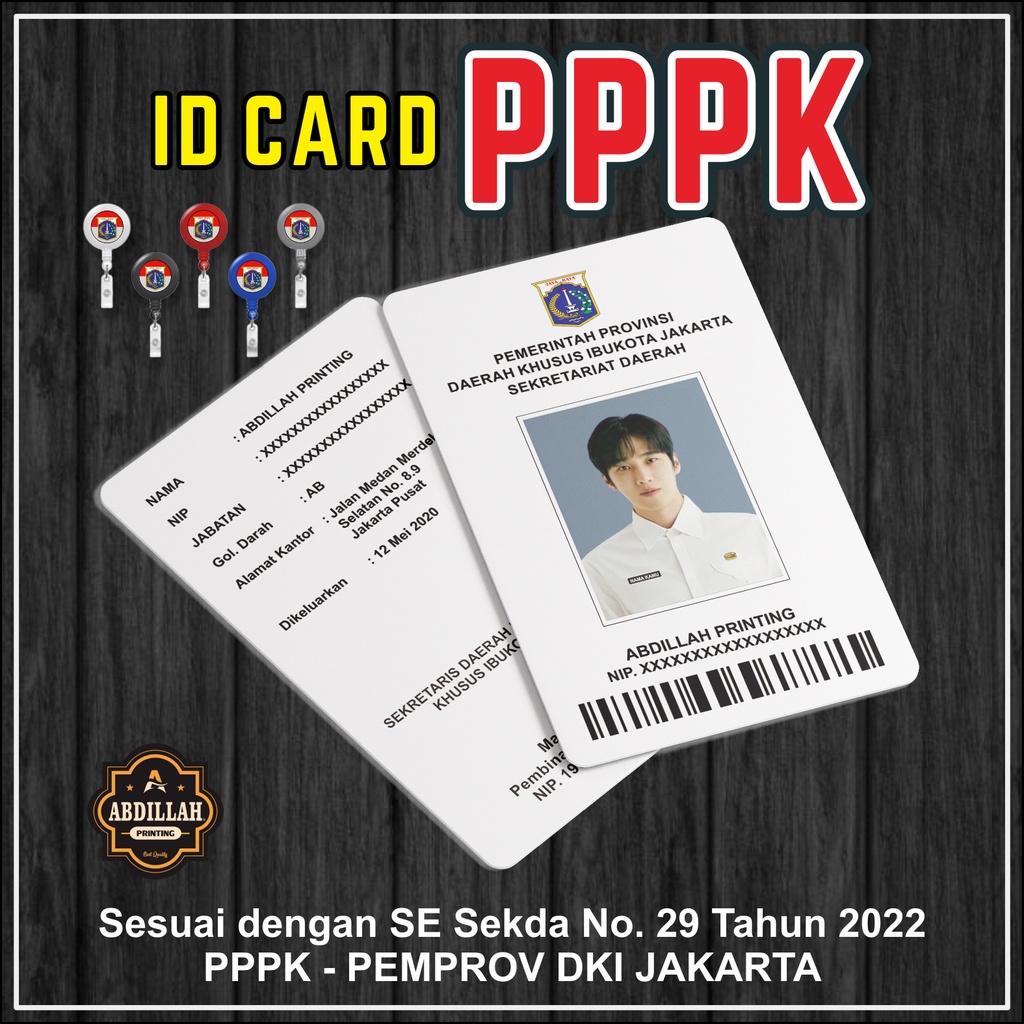 Jual Id Card Pppk Dki Jakarta Pns Pegawai Lengkap Shopee Indonesia