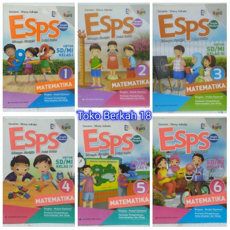 Jual Buku Bekas ESPS Matematika SD Kelas 1 2 3 4 5 Dan 6 Kurtilas