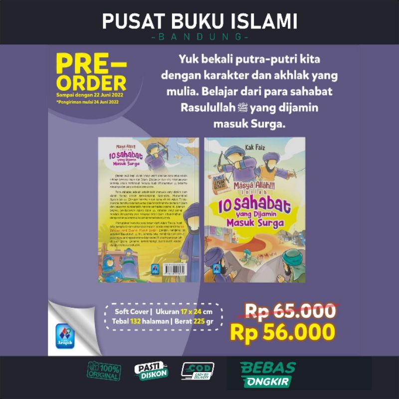 Jual 10 Sahabat Yang Dijamin Masuk Surga Kisah Sahabat Nabi Dan Rasul