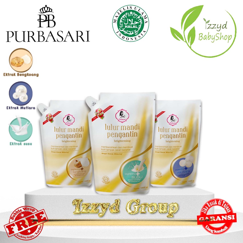 Jual Izzyd Purbasari Lulur Pengantin Mutiara Susu Bengkoang 500g 1kg