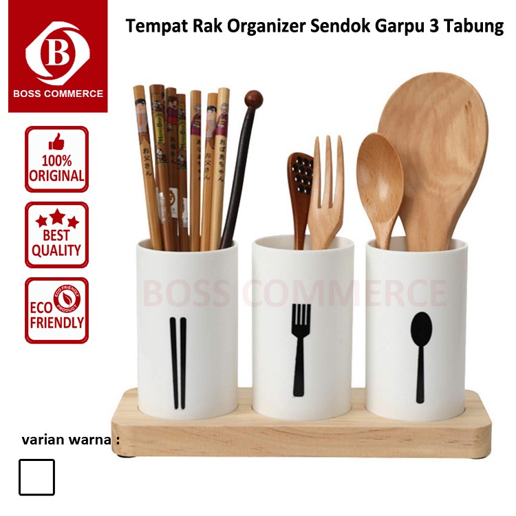 Jual Tempat Sendok Garpu Sumpit Rak Dapur Organizer Aesthetic Bentuk