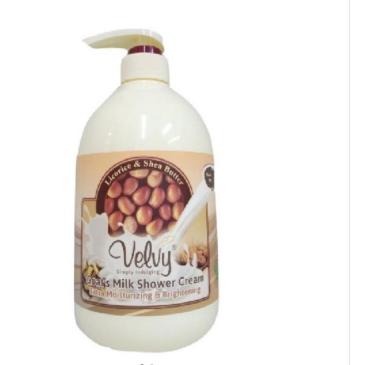 Jual Velvy Goats Milk Shower Cream Licorice Shea Butter Botol Ml