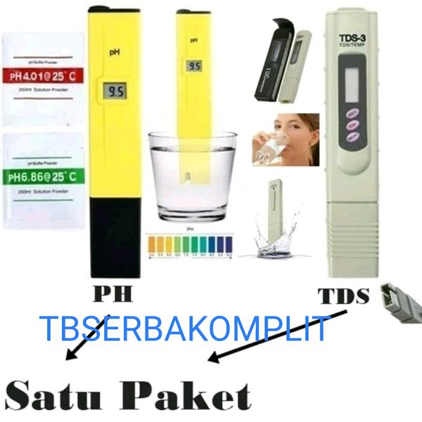 Jual Paket Lengkap PH Meter Dan TDS Meter Alat Ukur Tingkat Asam Basah