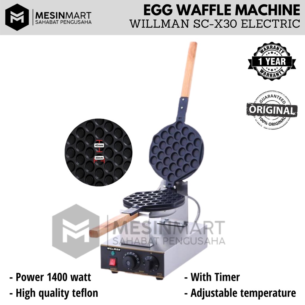 Jual Mesin Cetak Wafel Egg Waffle Maker Wafflelicious Electric