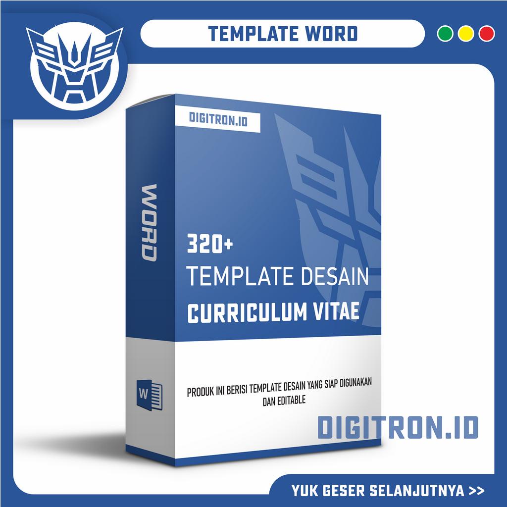 Jual Template Desain Cv Curriculum Vitae Editable Format Word