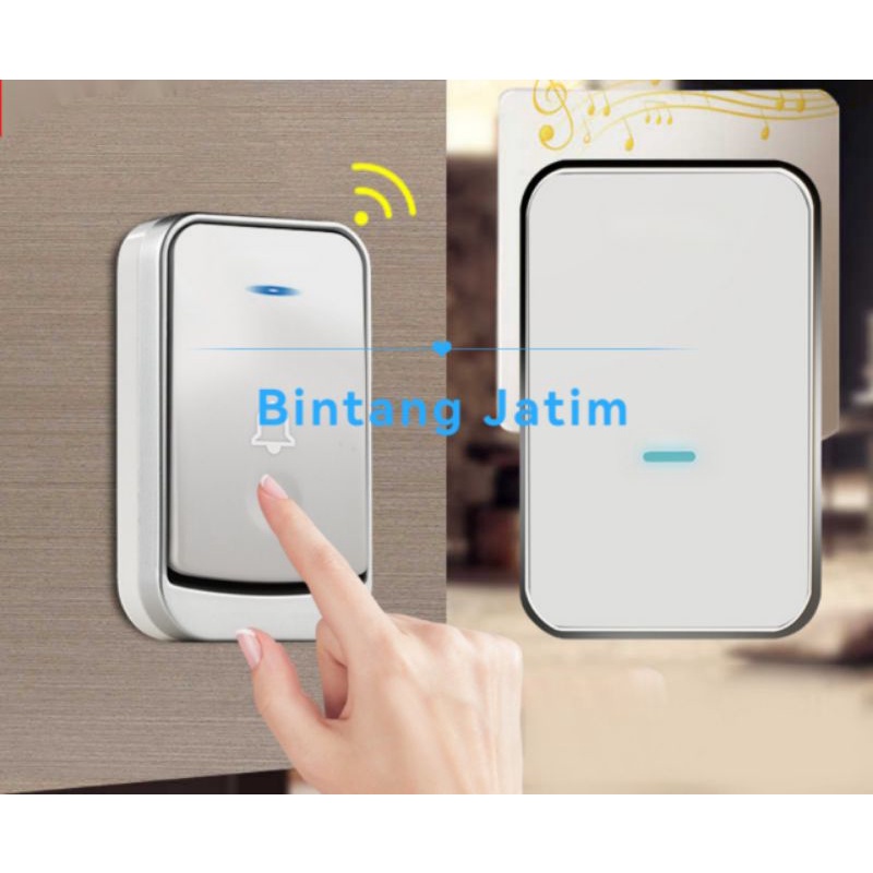 Jual Bel Rumah Wireless Door Bell Dc Waterproof Pintu Recevier