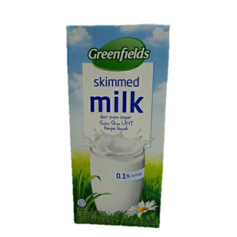 Jual Greenfields Skimmed Milk 1000ml Susu Tanpa Lemak Shopee Indonesia