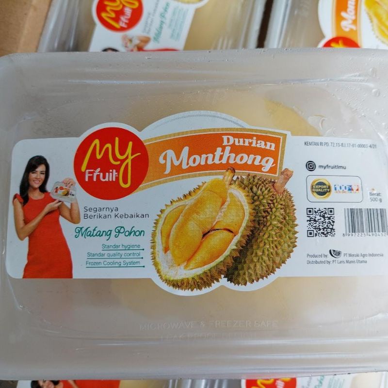 Jual Frozen Durian My Fruit Monthong 500g Pack Duren Beku Shopee