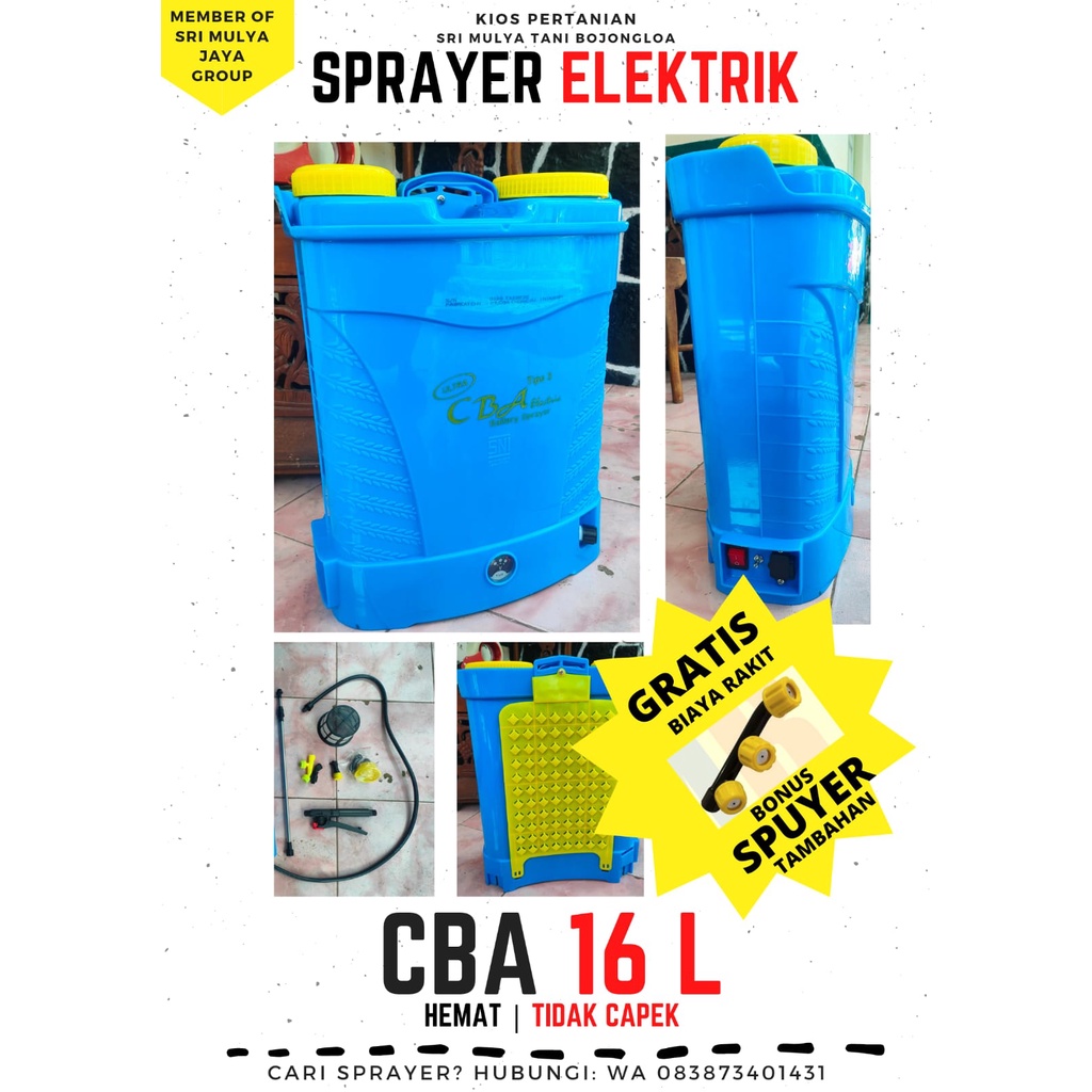 Jual Sprayer Elektrik Kebun Sawah Medis CBA Elektrik 16 Liter Shopee