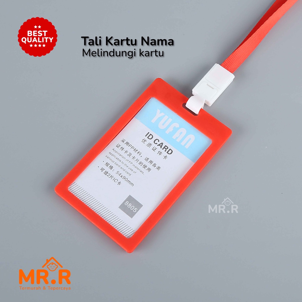 Jual Gantungan Name Tag Id Card Holder Lanyard Pods Tanda Pengenal