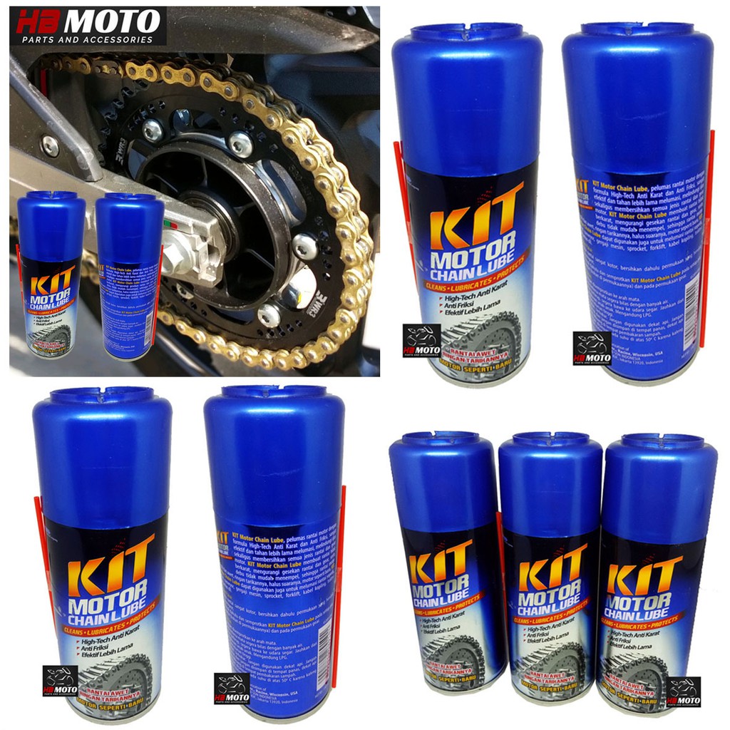 Jual Kit Motor Chain Lube Cleans Lubricates Protects Aerosol Ml Kit