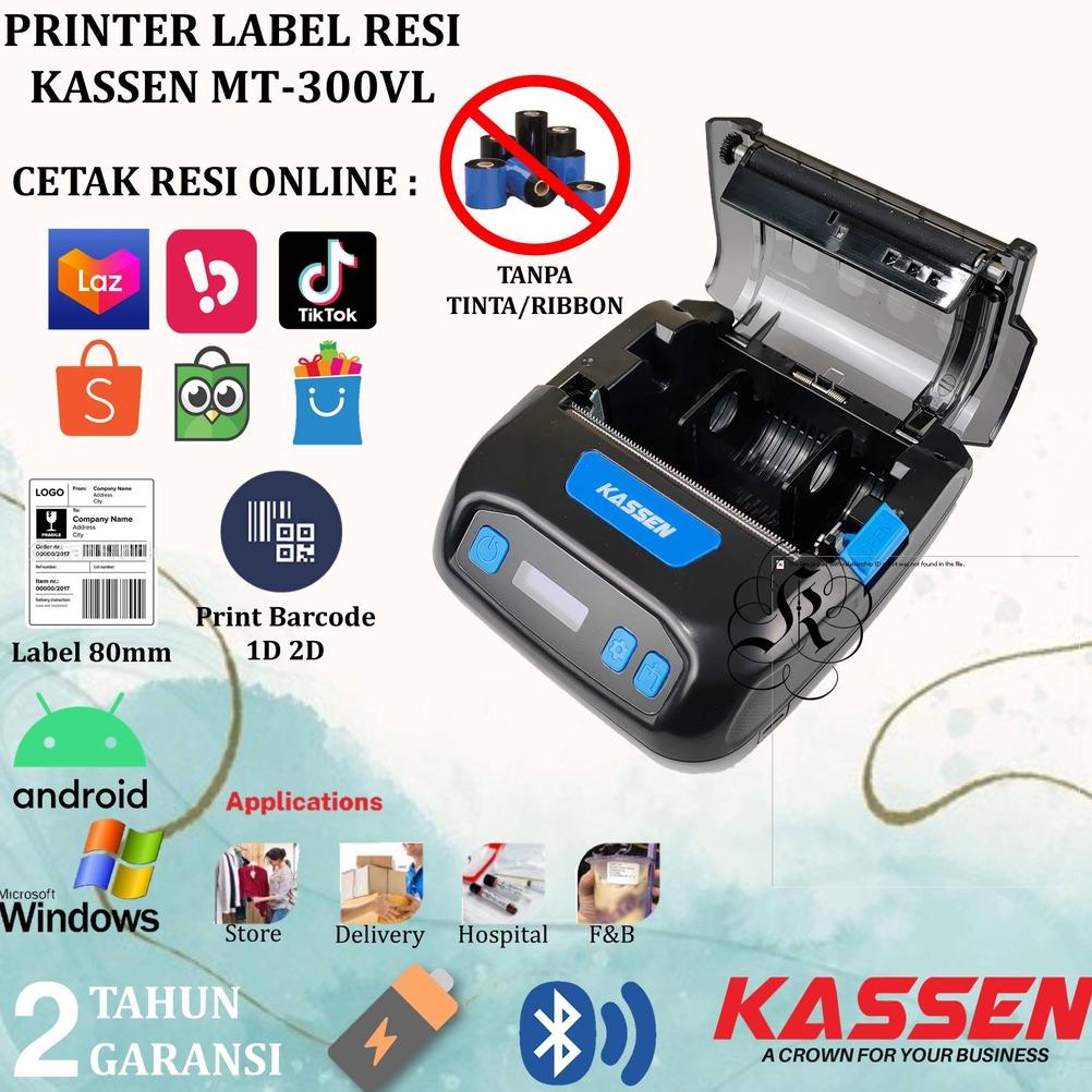 Jual Kassen Mt Vl Printer Bluetooth Thermal Mm Cetak Resi Nota