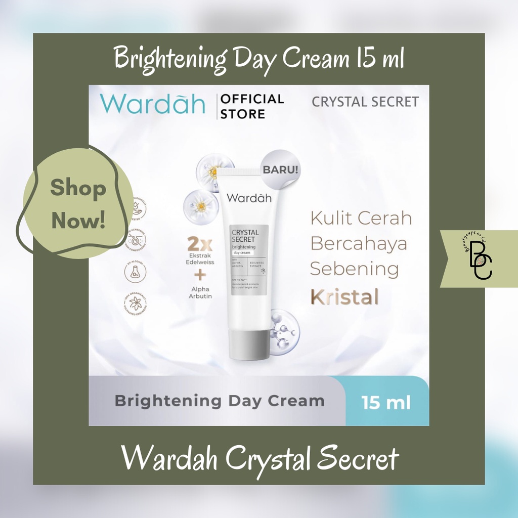 Jual Wardah Crystal Secret Brightening Day Cream 15 Ml Shopee Indonesia