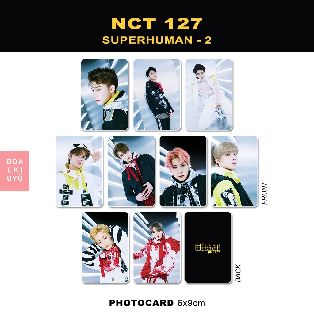 Jual NCT 127 SUPERHUMAN Versi 2 Pc Kpop Unoff Photocard 2 Sisi