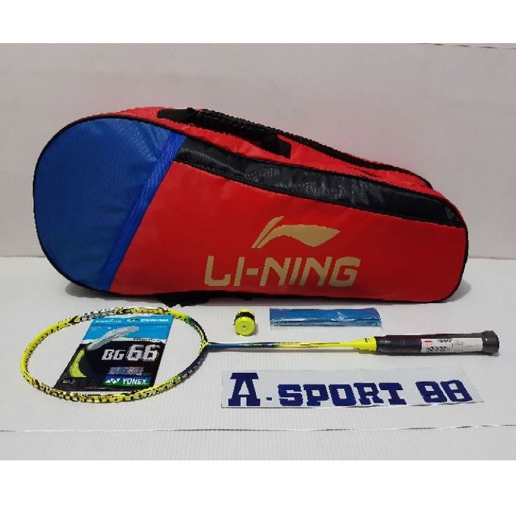 Jual RAKET BADMINTON LINING AERONAUT 9000 DRIVE HDF 32LBS Shopee