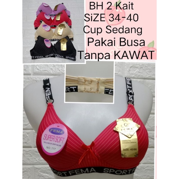 Jual BH Hak 2 Kait F 777 315 BRA Remaja Dewasa CUP Sedang SiZE 34 40