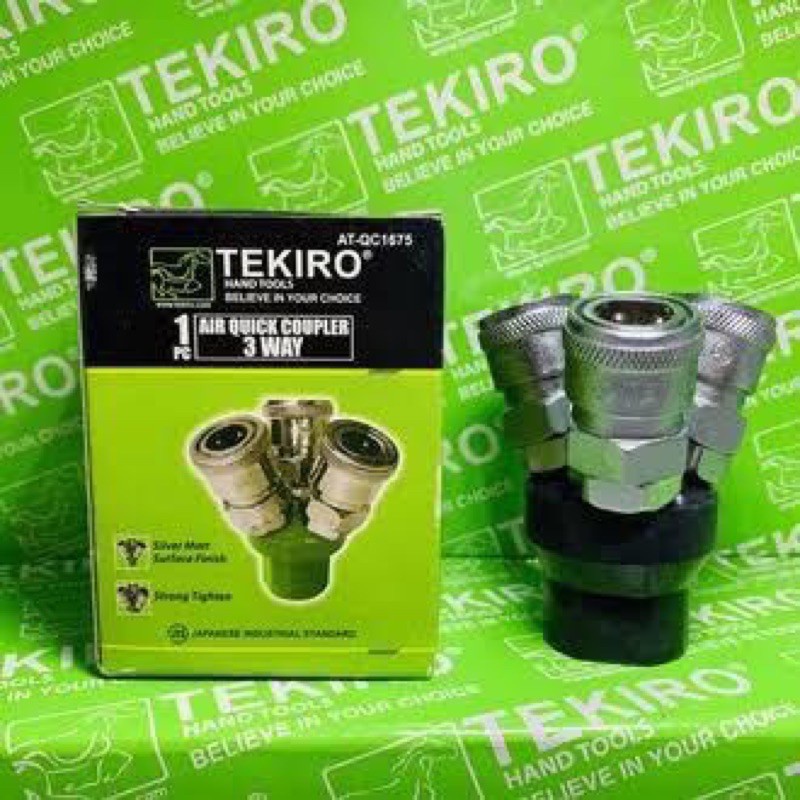 Jual Tekiro Air Quick Coupler 3 Pass Way Sambungan Selang Angin