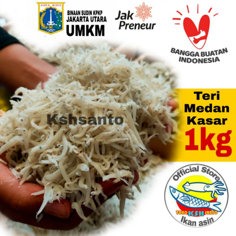 Jual Ikan Asin Teri Medan Kasar 1kg Shopee Indonesia