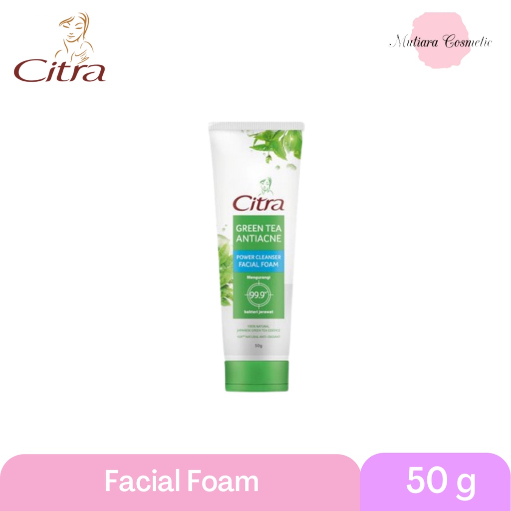 Jual Citra Facial Foam Green Tea Anti Acne 50 G Shopee Indonesia