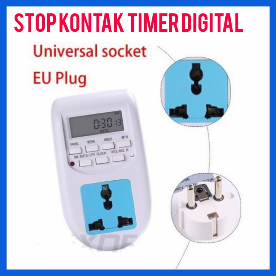 Jual Stop Kontak Timer ON OFF Listrik Otomatis Digital 24 Jam AL 06B