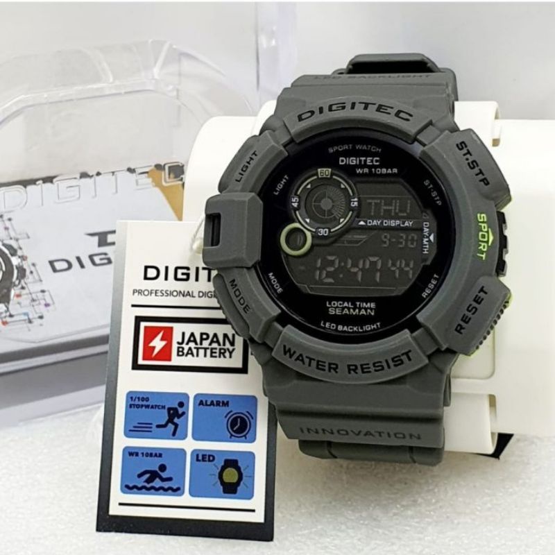 Jual Jam Tangan DIGITEC ORIGINAL DG 5028T Rubber Anti Air Full Black