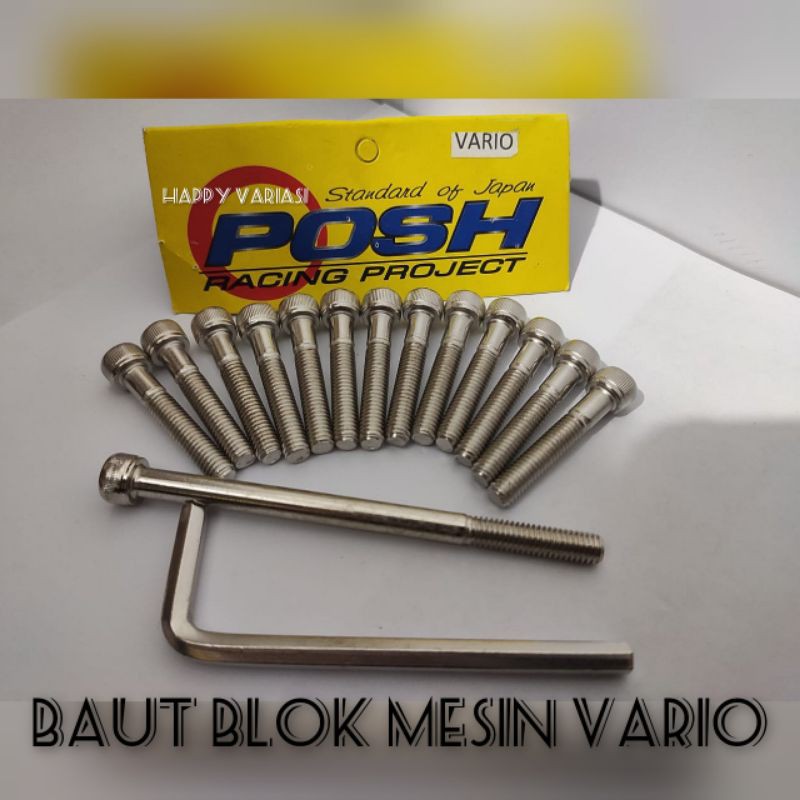 Jual Baut Block Mesin Cvt Vario Beat Scoopy Chrome Posh Shopee Indonesia