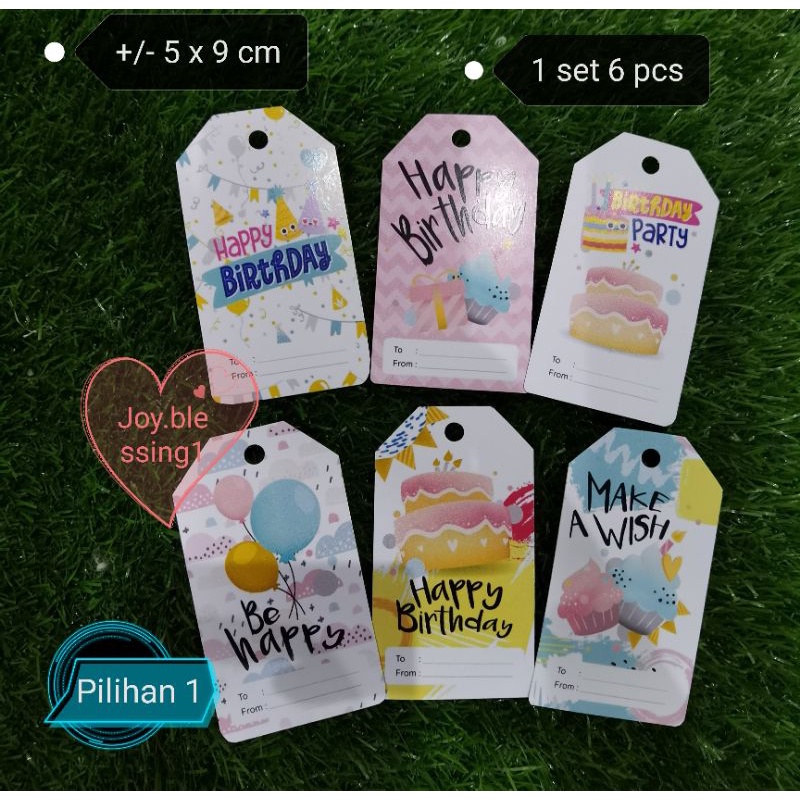 Jual Cetak Hang Tag Birthday Kartu Ucapan Ulang Tahun Custom Unik