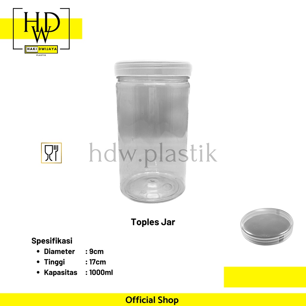 Jual Toples Cylinder Straight Jar Tabung Plastik Silinder Ml