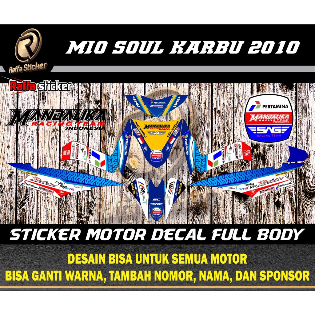 Jual Decal Sticker Motor Full Body Mio Soul Karbu Mandalika Stiker Full