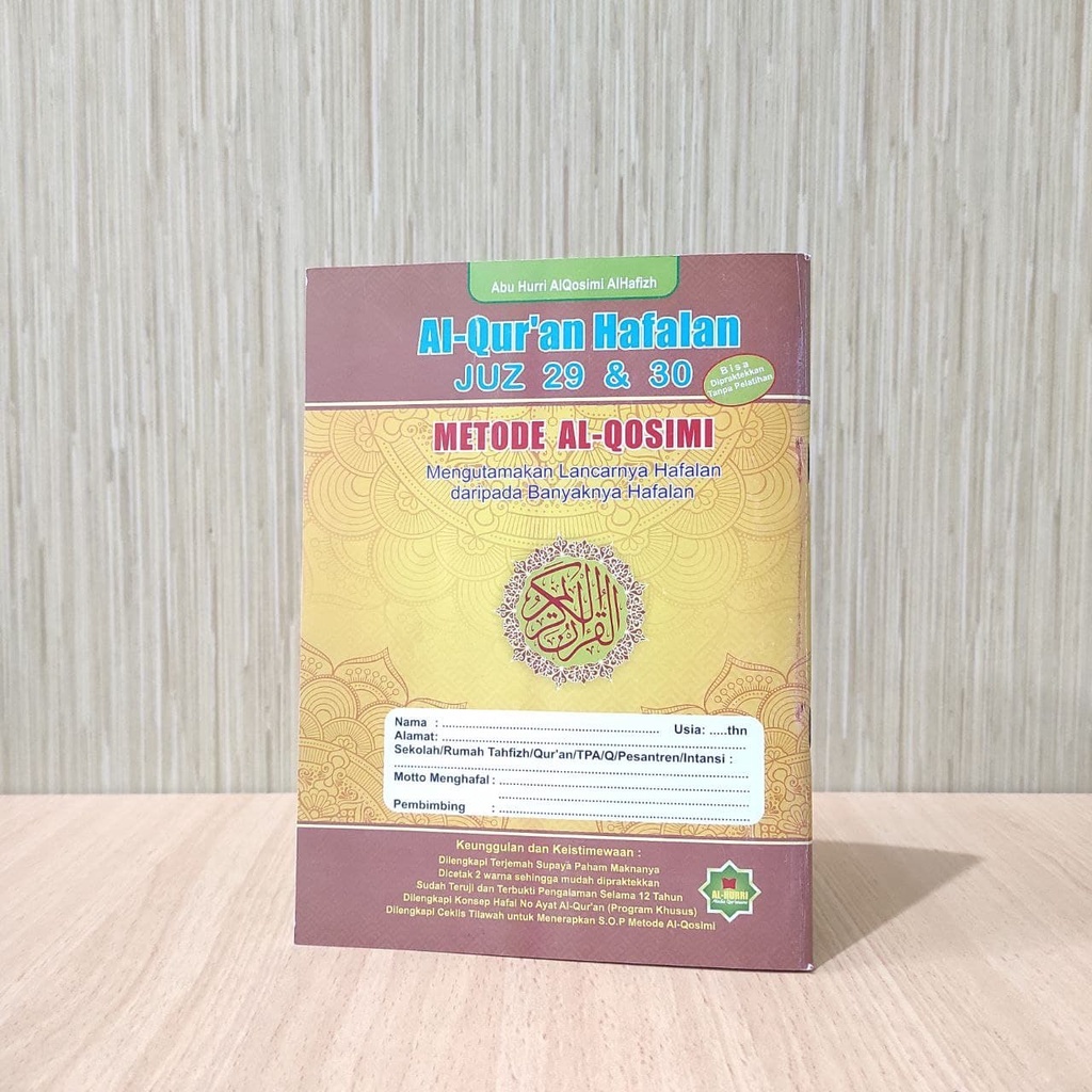 Jual AL QURAN HAFALAN JUZ 29 30 METODE AL QOSIMI Shopee Indonesia