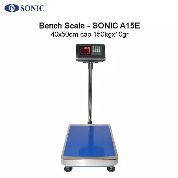 Jual Timbangan Duduk Sonic Bench Scale Type A15E Cap 150kg Shopee