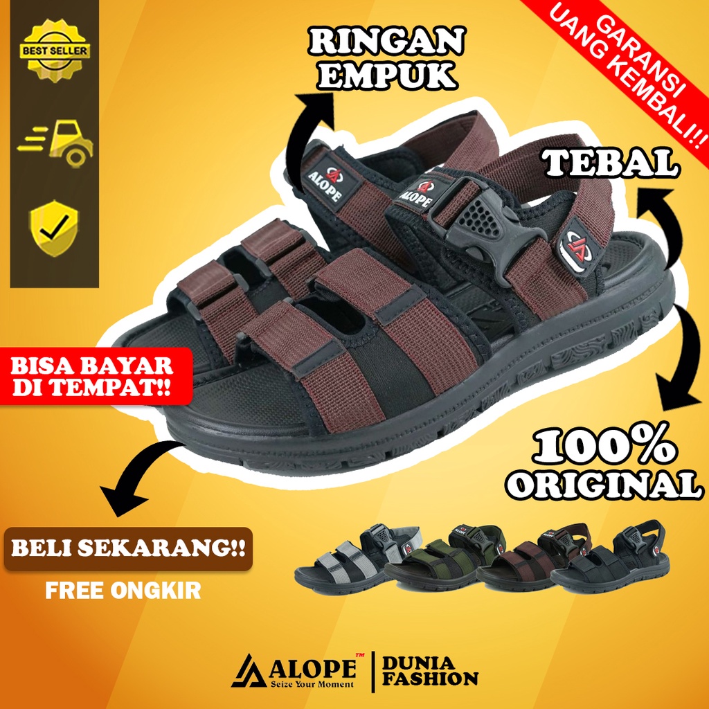 Jual Sandal Gunung Alope Yeager Sendal Gunung Pria Casual Sandal Cowok