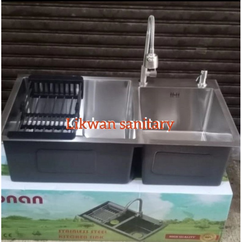 Jual Paket Komplit Kitchen Sink ONAN 8245 Stainless Sus 304 Paket