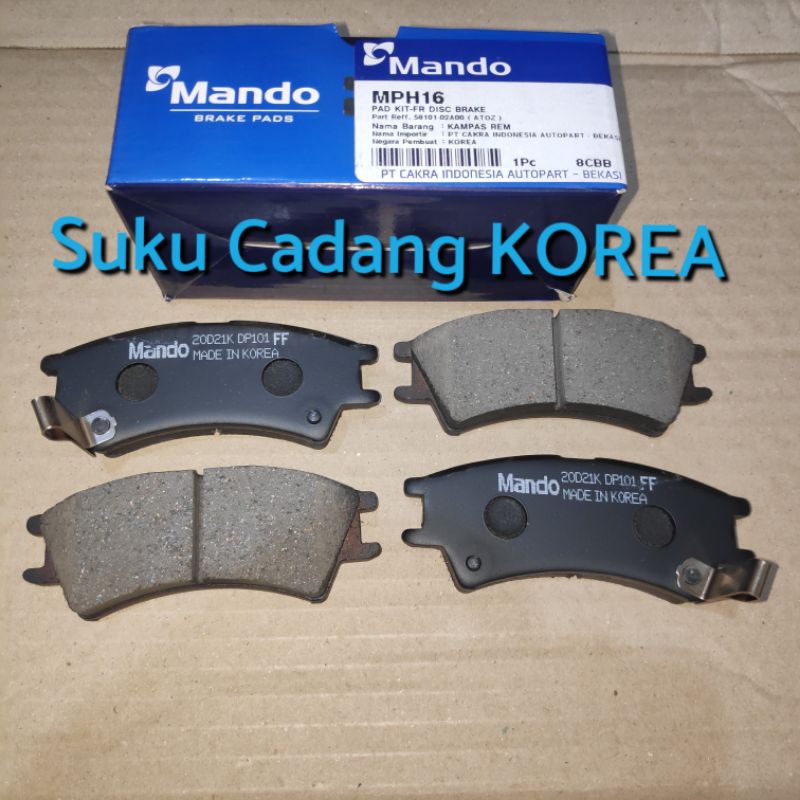 Jual Kampas Rem Depan Hyundai Atoz KIA Visto Model Kecil Lebar 3cm