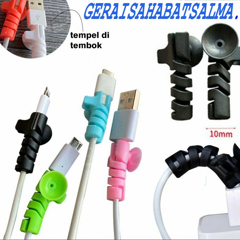 Jual Pukp Wall Cable Protector Pelindung Ujung Kabel Charger Spiral