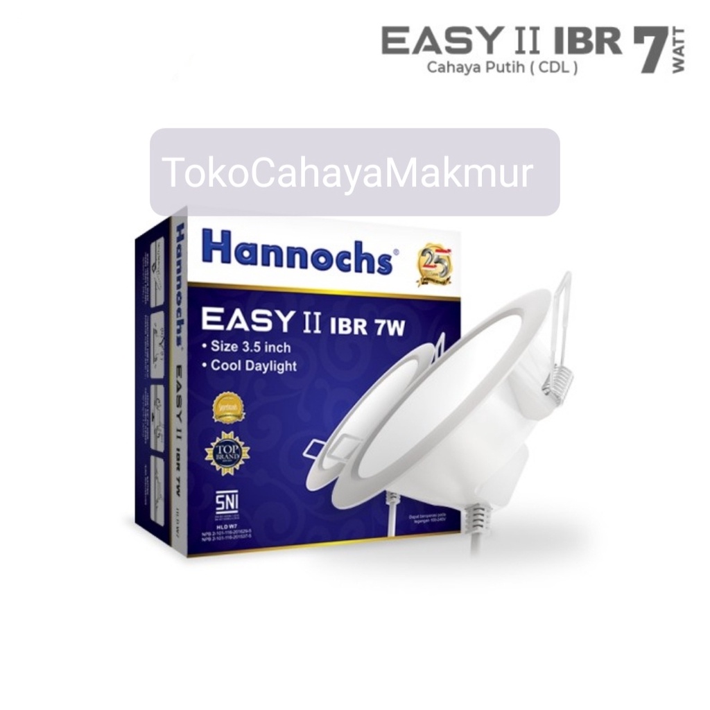 Jual Lampu Led Downlight Hannochs Easy Ii Ibr Round Bulat W Watt