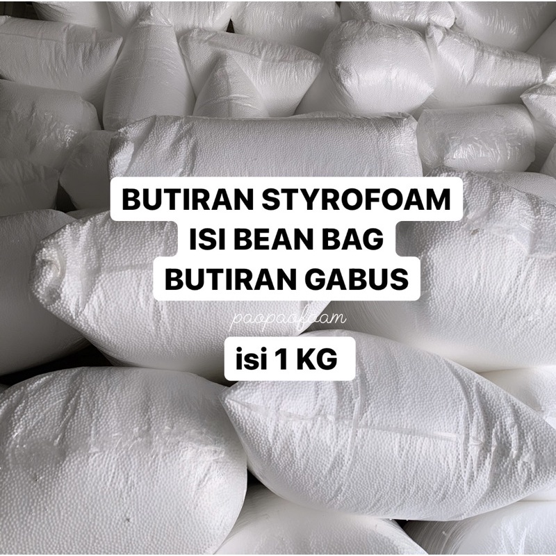 Jual Butiran Styrofoam 1 KG Butiran Gabus Isi BEAN BAG Beanbag