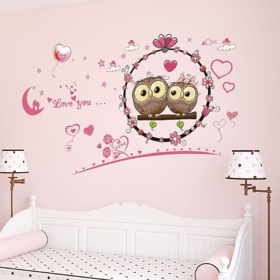 Jual Stiker Dinding Wallstiker X Cm Motif Karakter Owl Burung Hantu