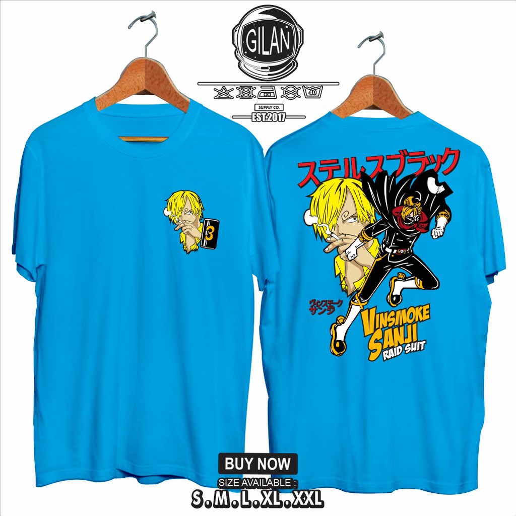 Jual Kaos Baju VINSMOKE SANJI RAID SUIT STEALTH BLACK GERMA 66 Kaos