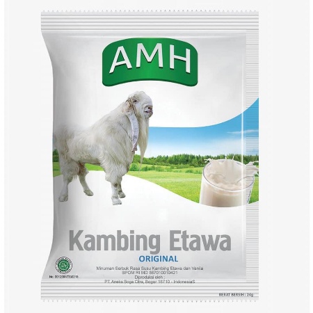 Jual Susu Kambing Etawa AMH Rasa Original BOX Isi 10 Sachet Susu