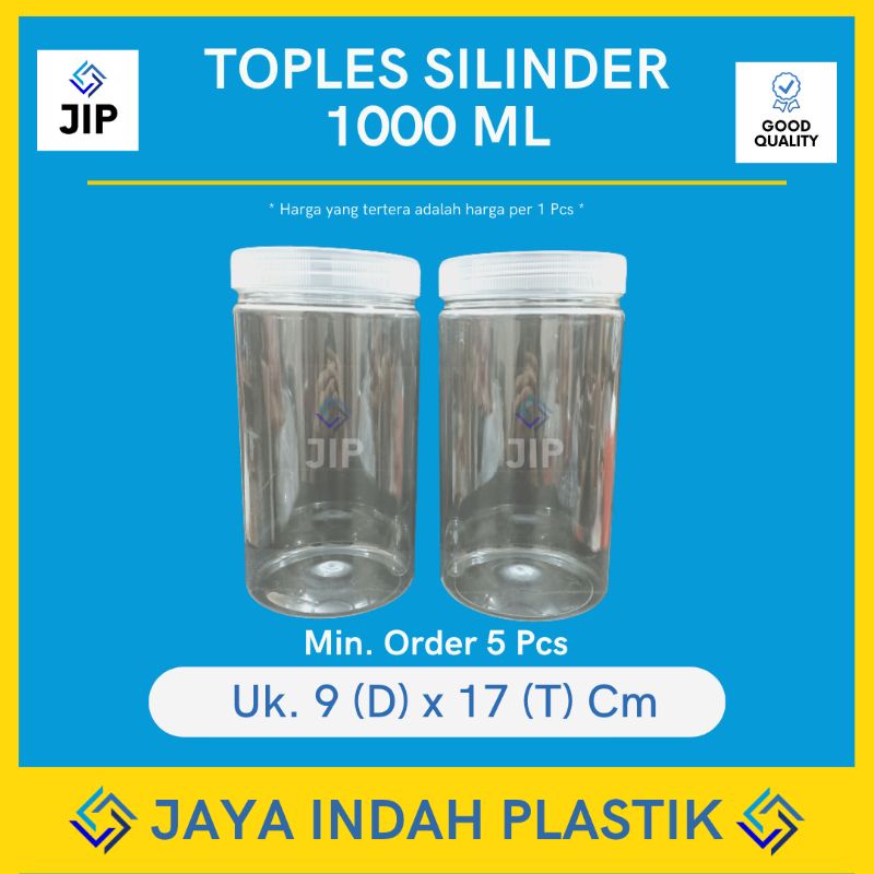 Jual Toples Tabung Silinder Ml Tutup Ulir Plastik Jar Cylinder