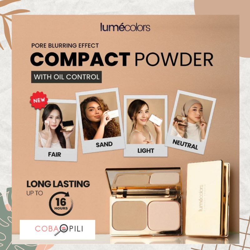 Jual Lumecolors Compact Powder Two Way Cake 3in1 Powder Shopee Indonesia