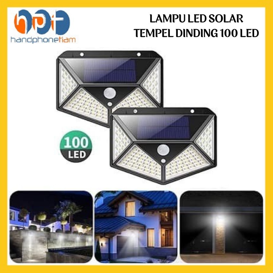 Jual LAMPU LED SOLAR TEMPEL DINDING 100LED SOLAR WALL LAMP INFRARED