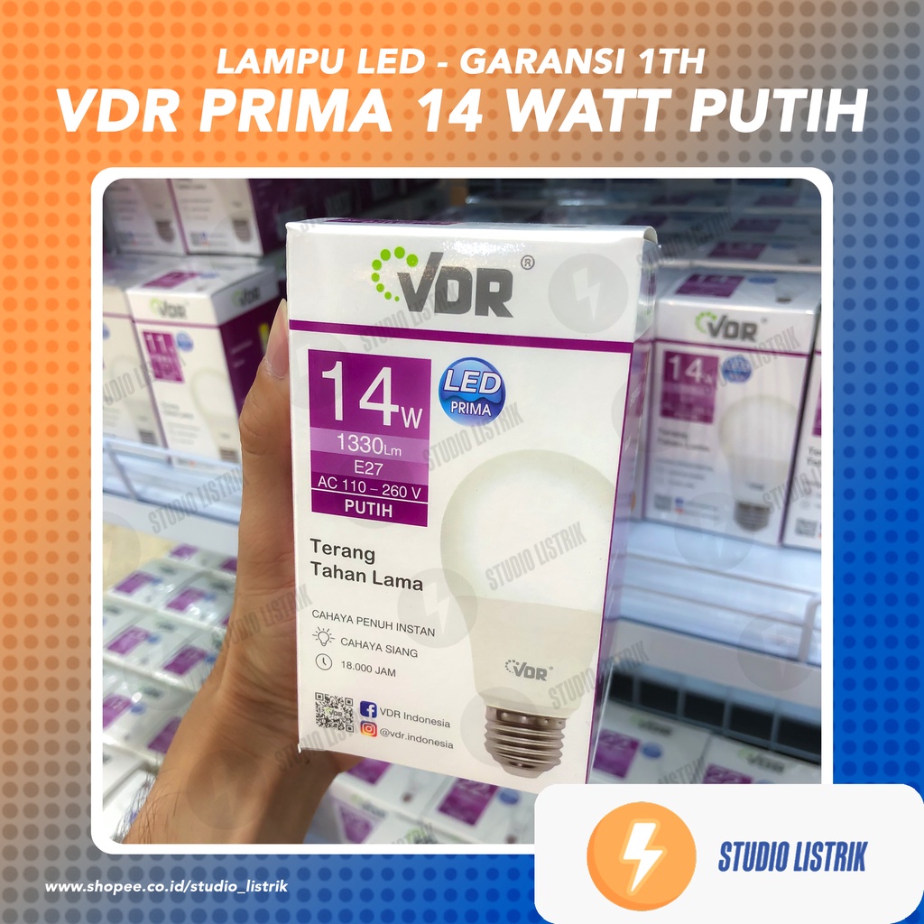 Jual Lampu LED VDR Prima 14 Watt Putih Lampu Garansi Led Garansi