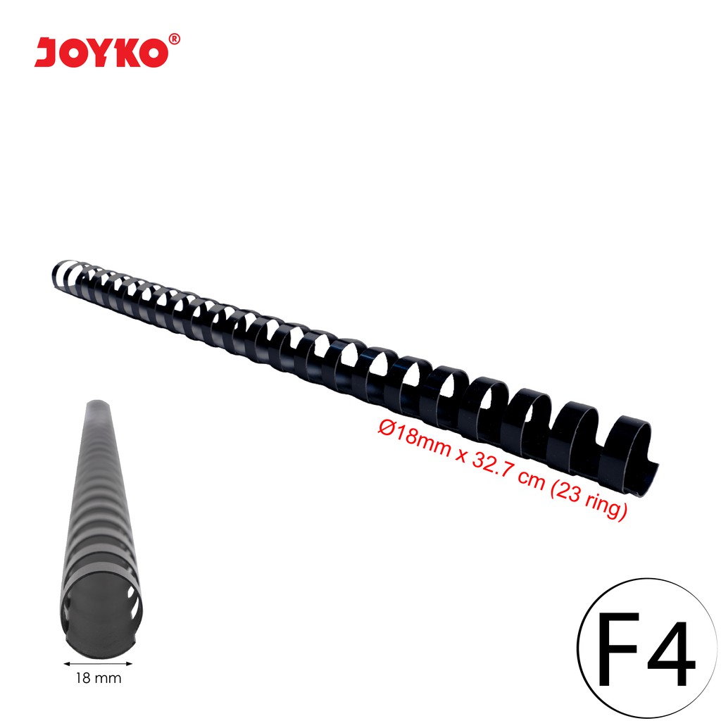 Jual Joyko Binding Ring Plastic Comb Spiral Jilid Round F4 1 Box 100