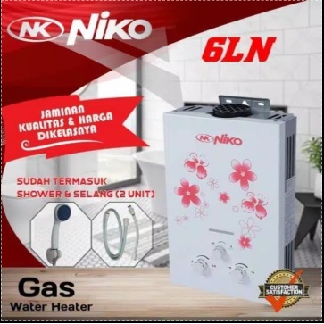 Jual Water Heater Niko NK 6LN Pemanas Air Kamar Mandi Gas Shopee