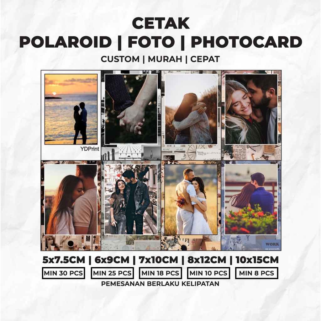 Jual CETAK POLAROID MURAH CUSTOM CETAK FOTO CETAK PHOTOCARD